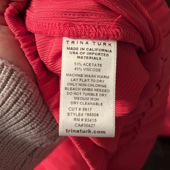 Trina Turk Genie Pink Front Slit Lounge Pants - Picture 7 of 7